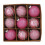 9 Pack Foam Christmas Baubles 8cm Assorted Colours 1