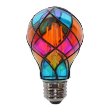 Ampoule LED en verre peint à la main, 4W 400LM, lumière blanc chaud, pour décoration intérieure et fêtes.