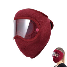 Winterse warme fleece winddichte high-definition skibril, fleece thermisch masker met afneembare skibril, voor mannen en vrouwen