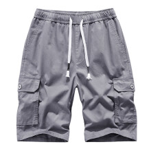 Shorts for Men Casual Pure Color Outdoors Pocket Beach Work Trouser Cargo Shorts Pant S-4XL