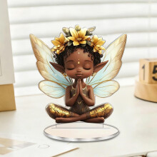 Christmas Acrylic Female Desk Statue, Modern Table Ornament, Aesthetic Home/Office Decor, Gifts – Compatible with Christmas Themes
