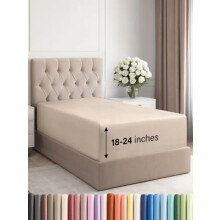Drap-housse extra profond pour lit simple XL – Compatible avec les matelas de 45 à 60 cm, ultra-doux, infroissable, résistant à la décoloration