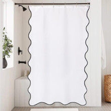 Purple Scalloped Shower Curtain 72x72 in Polyester