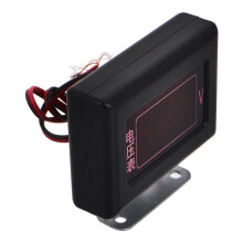 Voltímetro e amperímetro digital universal 12V/24V com display à prova d'água para monitoramento de voltagem em carros e caminhões, ideal para