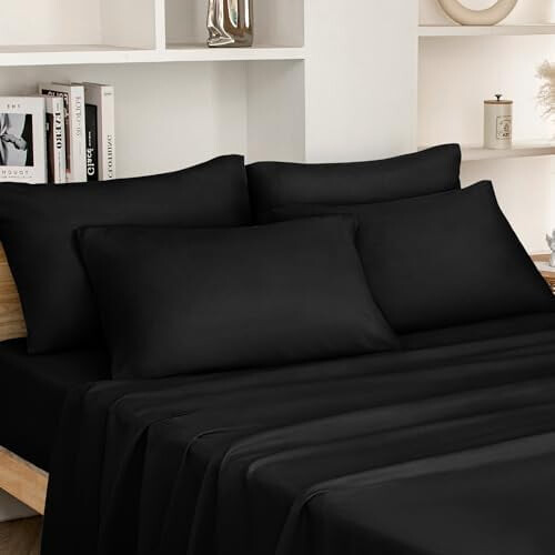 6-Piece Microfiber Bed Sheet Set, Deep Pocket, Wrinkle-Free