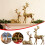 2pc Gold Electroplated Reindeer Figurines for Tabletop 1