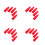 20Pièces Couvre-Pointe Crayon Silicone Rouge Décor 5