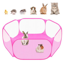 Recinto trasparente e traspirante per animali domestici, ideale per porcellini d'India, conigli, criceti, cincillà e ricci – Recinzione portatile