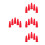20Pièces Couvre-Pointe Crayon Silicone Rouge Décor 7