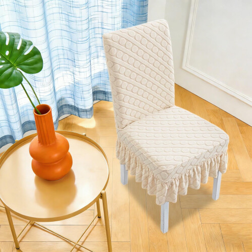Slanted Circles Stretch Chair Cover Polyester 1pc
