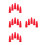 20Pièces Couvre-Pointe Crayon Silicone Rouge Décor 10