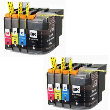 Lot de 8 cartouches d'encre XXL LC20E LC20EBK LC20EC LC20EM LC20EY pour imprimante Brother MFC-J5920DW