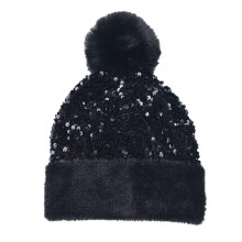 Women's Sequin Winter Hat, Soft Knit, 1 Pack