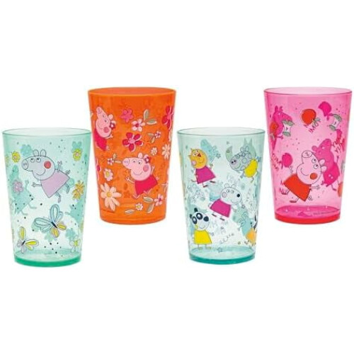Bluey Nesting Tumbler Set, 14.5 oz, 4-Pack, BPA-Free Plastic