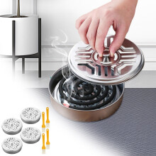Support pour spirale anti-moustiques à moins de 5 $ ! Boîte en acier inoxydable, design portable, ensemble de 4 pièces avec brosses pour une
