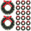Mini Christmas Wreaths Green Plastic 20-Pack 1