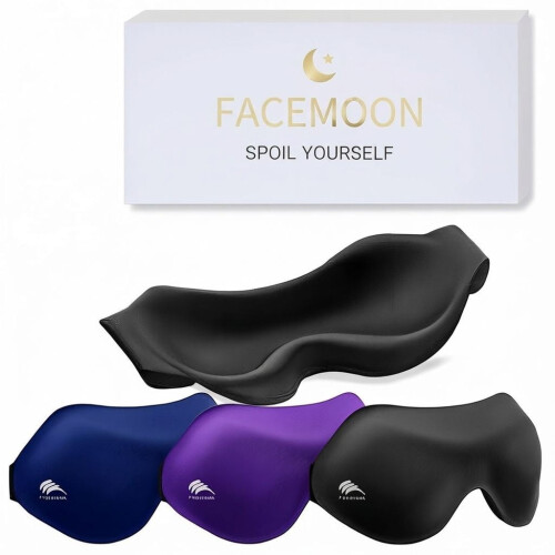 3D Sleep Mask 100% Light Blocking Comfort Adjustable Strap Night Travel Rest Essential