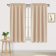 1pc Blackout Curtains Room Darkening Thermal Insulated Bedroom Curtains Window Curtain Rod Pocket Drapes, 1 Panel