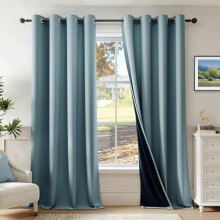 Dusty Blue Blackout Curtains 52x63 in 2 Panels
