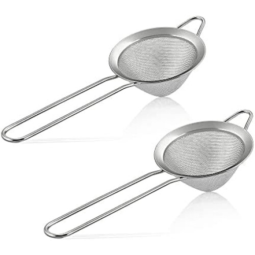 Finmasket filter i rustfrit stål, 2-pak, 3,3 tommer