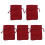 Dark Red Burlap Drawstring Bags 50 pcs 1