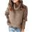 Damen-Rollkragenpullover, Strickpullover, Langarm, elegant, lässig, Kaffee, Größe L 1