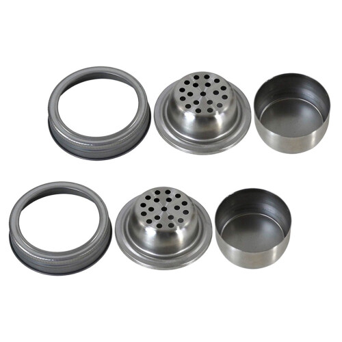 Stainless Steel Mason Jar Shaker Lids 2 Pack