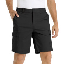 Men's Shorts Multi Pocket Elastic Waist Button Zipper Casual Sports Cargo Knee Length Shorts S-4XL