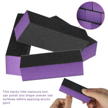 opvise 2Pcs Nail Polishing Block Multi-Sided Anti-Abrasion Solid Manicure Buffers File Polish Sanding Tool Blue