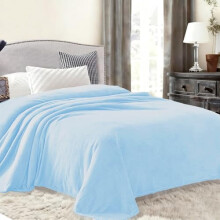 Fleece Blanket Twin Size 60x80 in Ice Blue