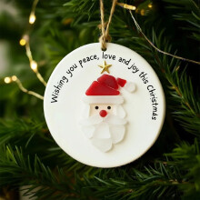 Sea Glass Christmas Tree Ornament with Sand and Quote