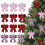 12 Pink 3D Christmas Tree Bows 2.76 in 1