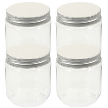 4-Pack PET Food Storage Jars with Airtight Lids