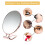 Double Sided Hand Held Mirror Makeup Mirror with Adjustable Handle 6