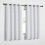 Greyish White Blackout Curtains with Silver Grommets, 2 1