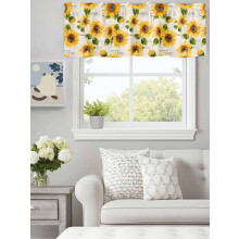 Farmhouse Sunflower Valance 60 x 18 in, Rod Pocket