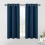 Moroccan Blue Blackout Curtains 34x60in 2 Panels Silver 1