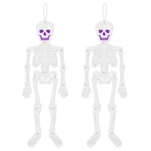 Glitter Skeleton Door Hanger – 26 Inch Poseable Skull
