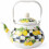 Checkered Lemon Tea Kettle – 2L Enamel Stovetop Kettle 1