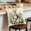 Linnen kussensloop met paashaasprint, 18x18 inch 6