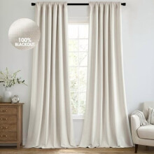 Blackout Curtains 2-Pack 50x96 in Faux Linen