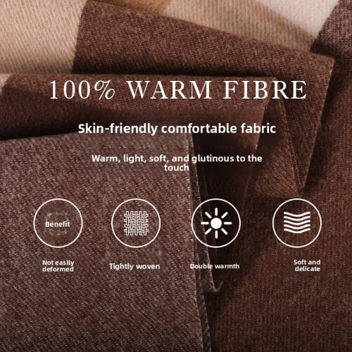 Sciarpa a quadri di lusso per l'inverno, calda e spessa, accessorio unisex. 1