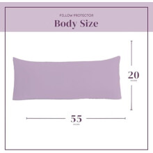 Single Pillow Protector (20x55), 100% Cotton Zippered, Breathable & Dust-Proof – Compatible with Body Pillows