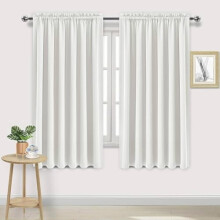 Blackout Curtains 42x63 in Set of 2 Ivory Polyester