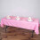 BalsaCircle Pink Polyester Rectangular Tablecloths (6 pcs, 1