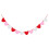 Red and White Felt Heart Garland 3.3 ft 1
