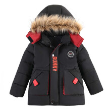 Puffer Jackets Toddler Baby Boys Cute Solid Color Winter Warm Cotton Clothes Fuzzy Jackets Thick Coat On Sale