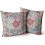 Μαξιλαροθήκες Boho Rose Red 26x26 ιντσών, σετ των 2 τεμαχίων 1