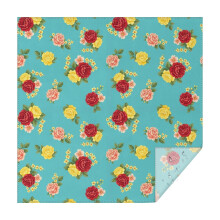 Floral Print Square Tablecloth 42x42 Inch
