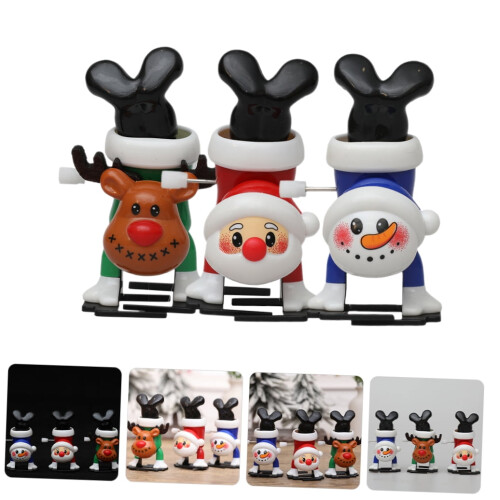 Wind Up Reindeer Toys Assorted Colours 3 Pack 2